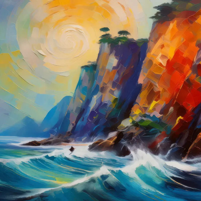 Painting: Ephemeral Echoes on Eternal Crags