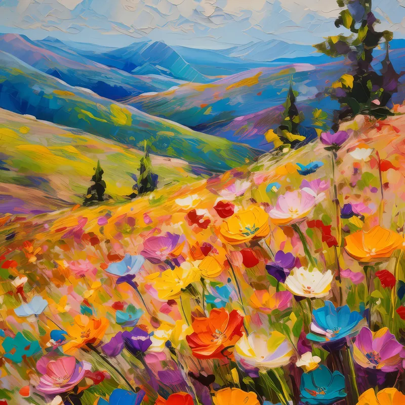 Painting: Ephemeral Plateau Wildflowers