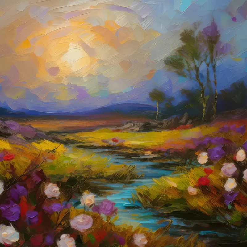 Painting: Evening Calm on the Moor