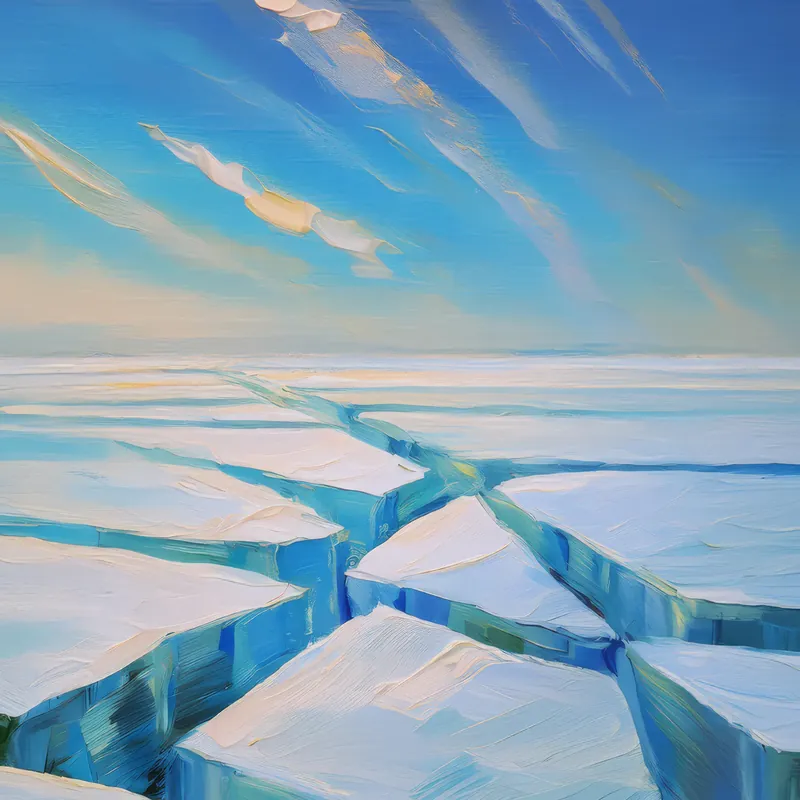 Painting: Expansive Ice Shelf