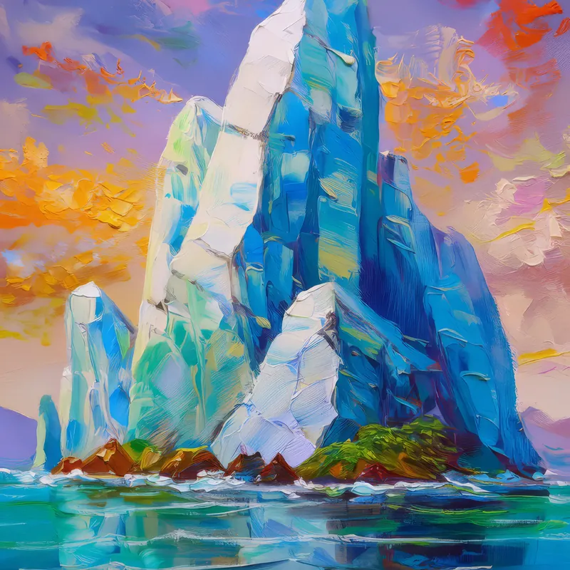 Painting: Floating Iceberg Island