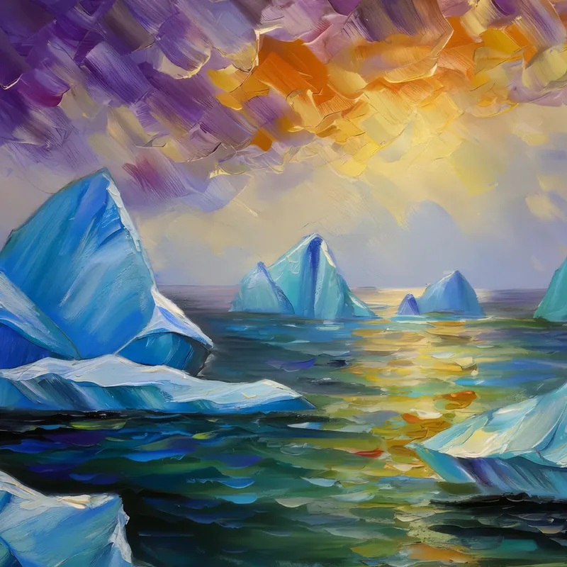 Painting: Floating Ocean Ice