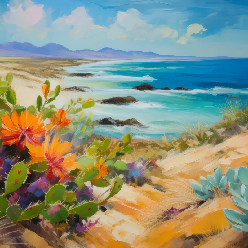 Painting: Flora of Ocean Desert