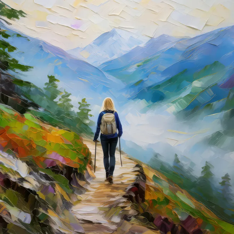 Painting: Foggy Mountain Trail