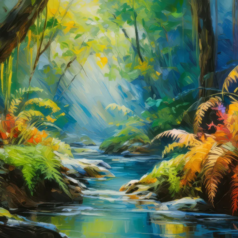Painting: Forest Brook Grotto