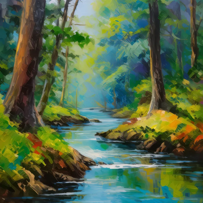 Painting: Forest Brook Serenade