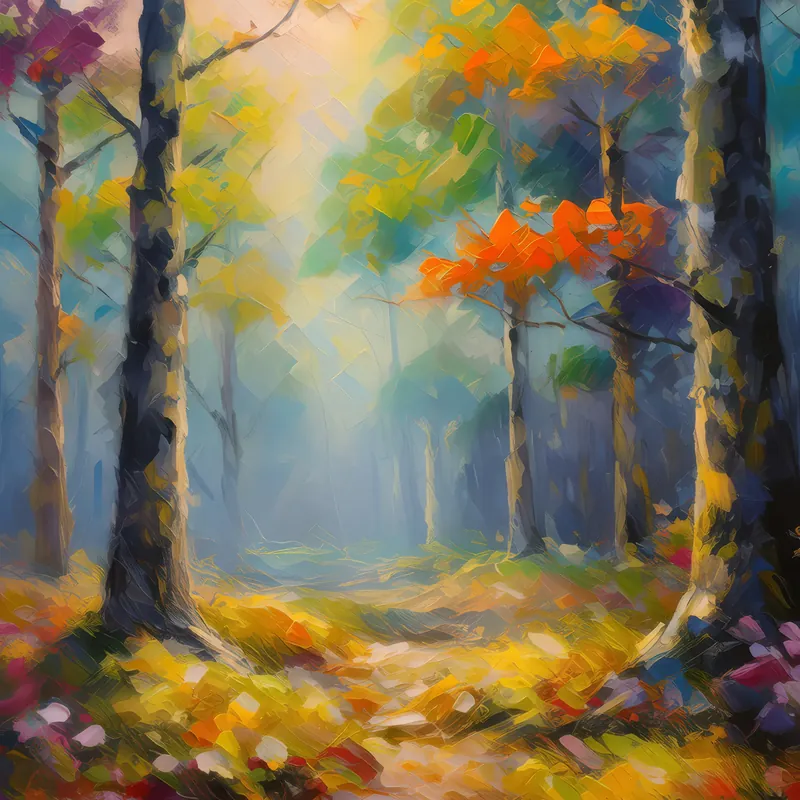 Painting: Forest Misty Morning