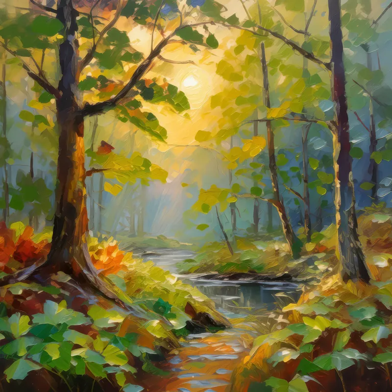 Painting: Forest Morning Dew