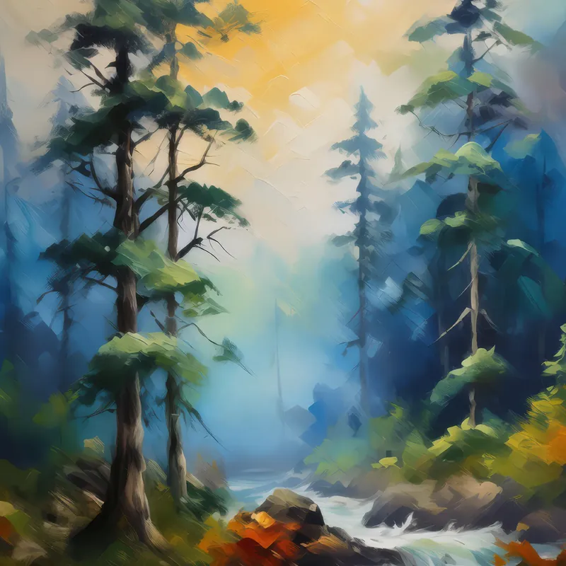 Painting: Forest Mystic Fog