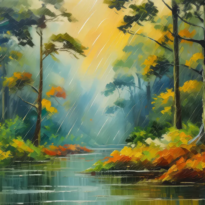 Painting: Forest Rain Shower