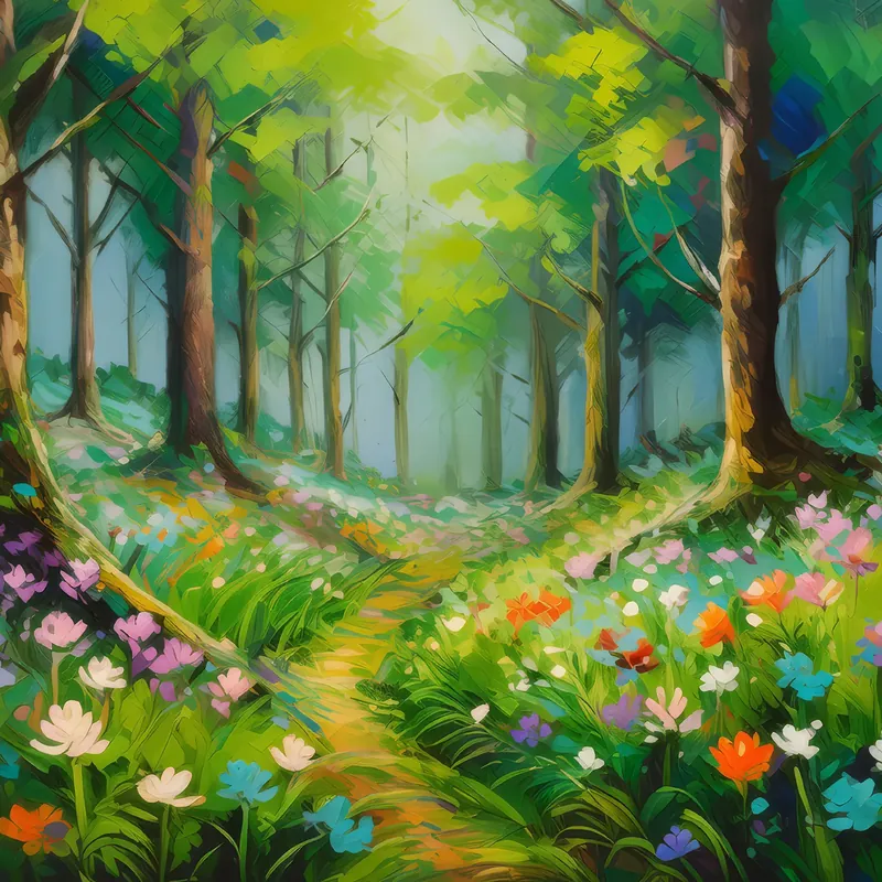 Painting: Forest Spring Awakening