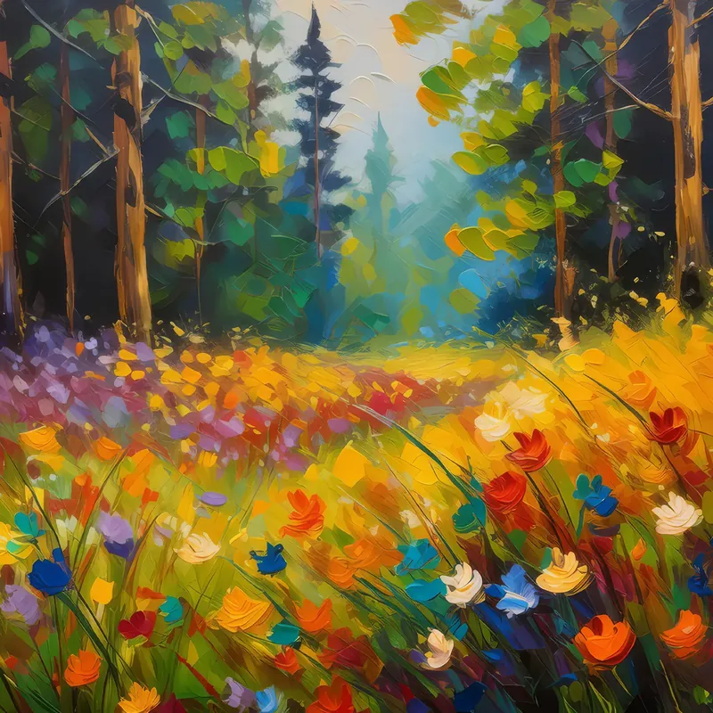 Painting: Forest Wildflower Meadow