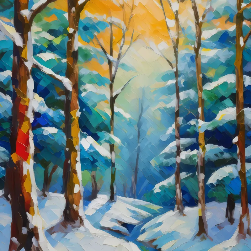 Painting: Forest Winter Silence