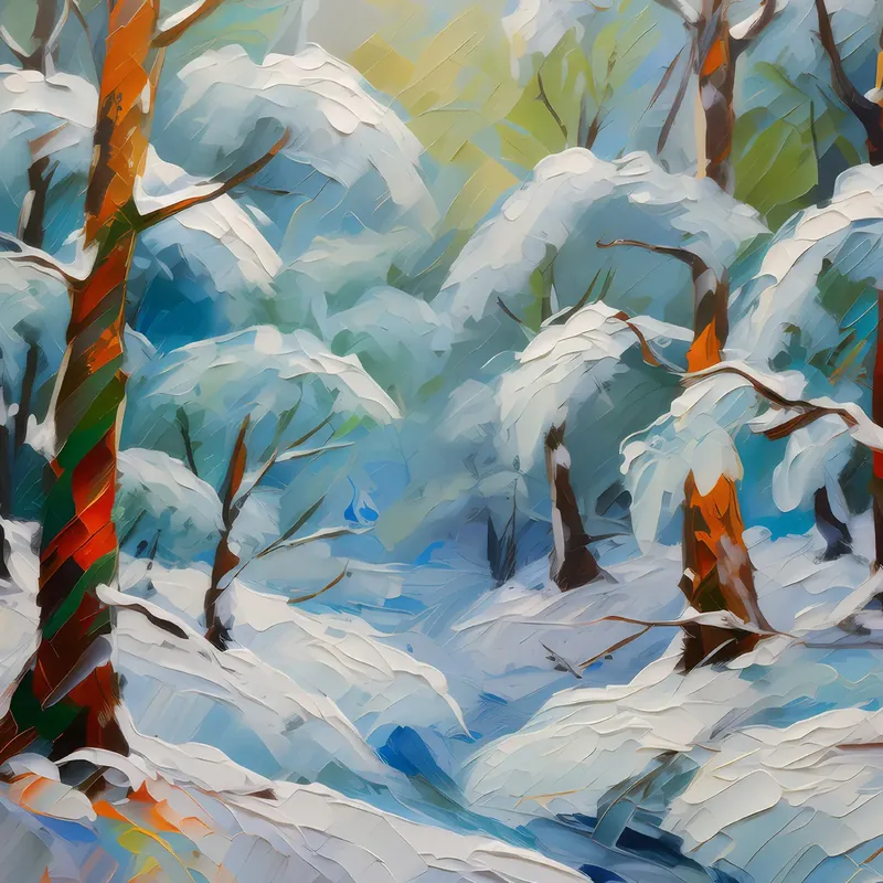Painting: Forest Winter Wonderland