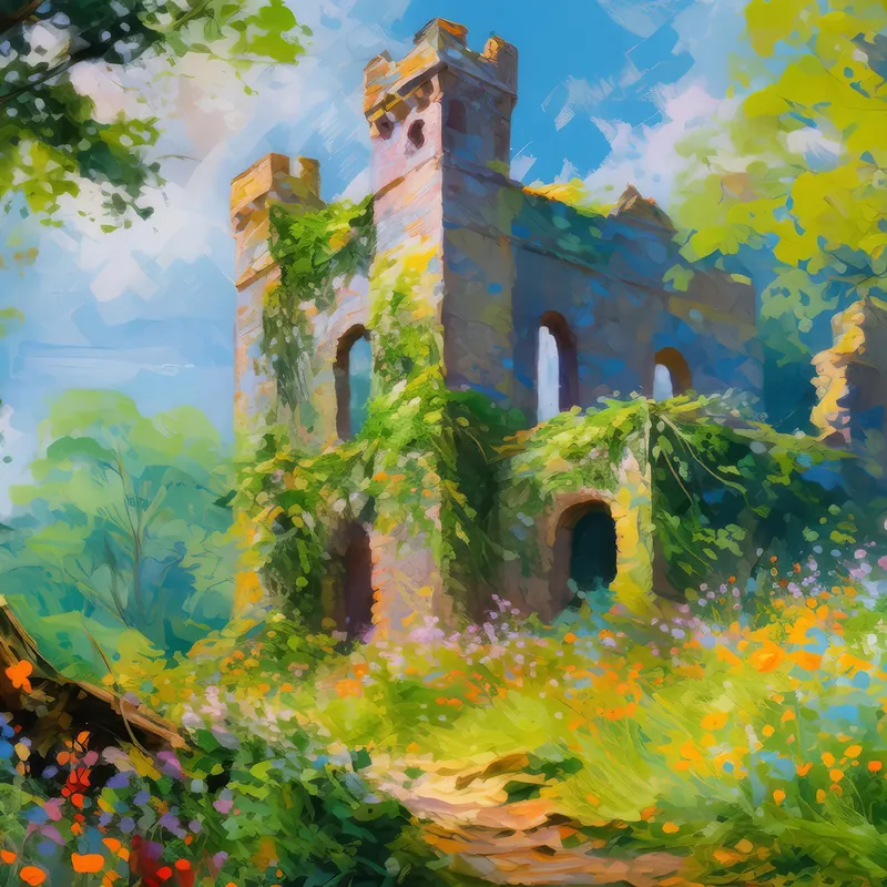 Painting: Forgotten Castle Ruins