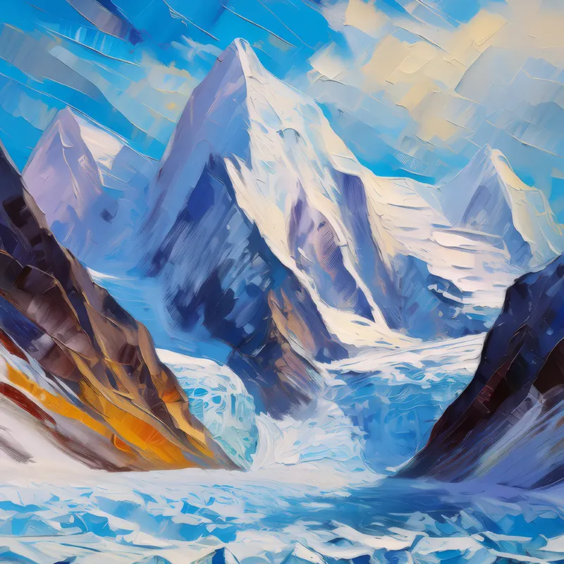 Painting: Frigid Glacial Valley