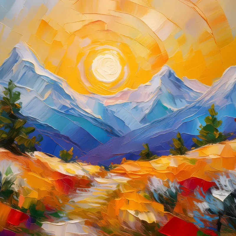 Painting: Frost and Sun in Alpine Desert