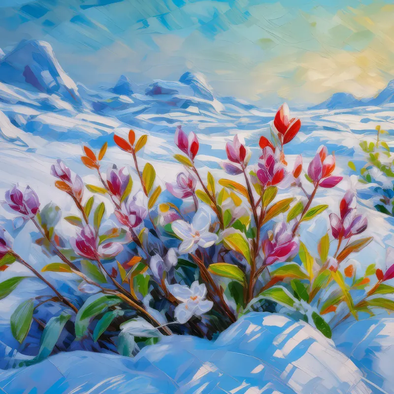 Painting: Frostbitten Tundra Flora