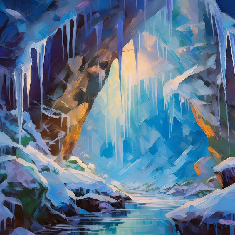 Painting: Frosty Ice Grotto