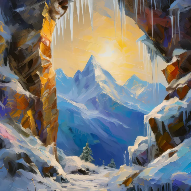 Painting: Frosty Mountain Grotto