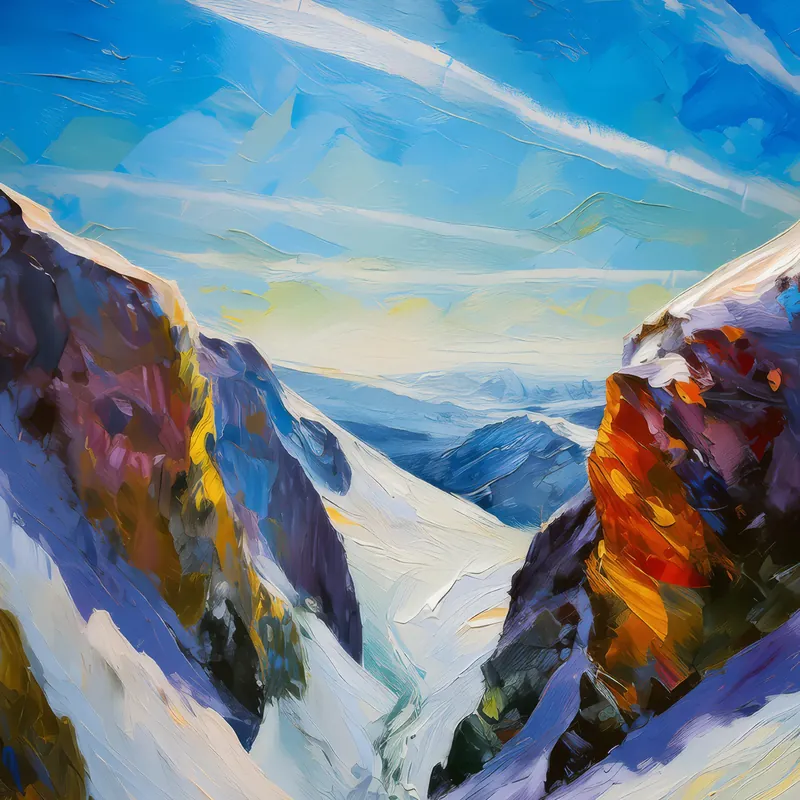 Painting: Frosty Peak Chasm