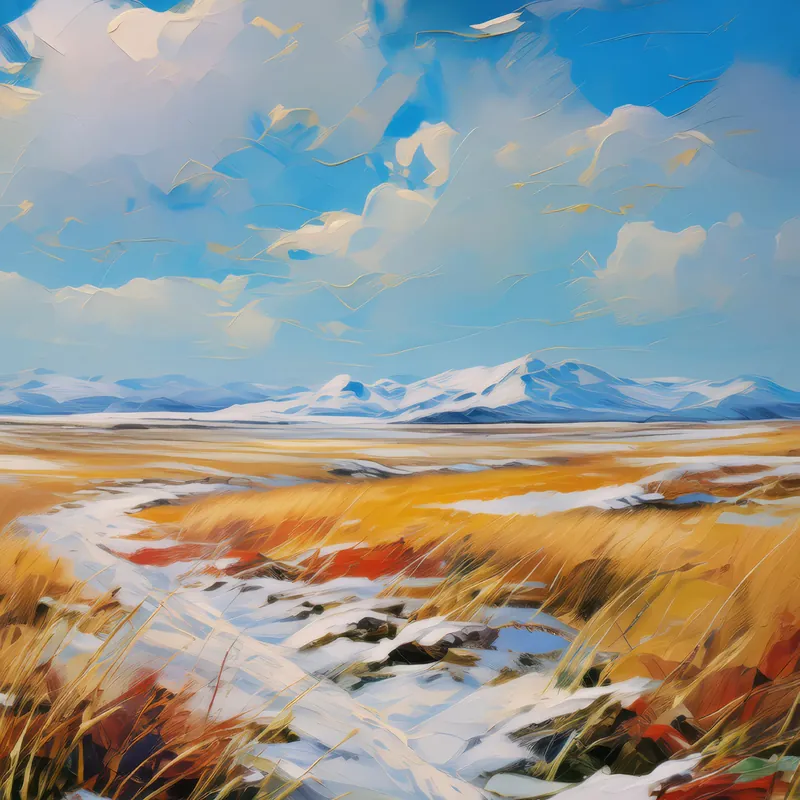 Painting: Frozen Arctic Meadow