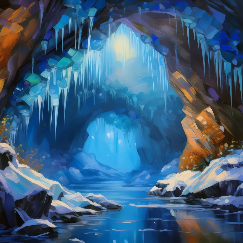 Painting: Frozen Crystal Grotto