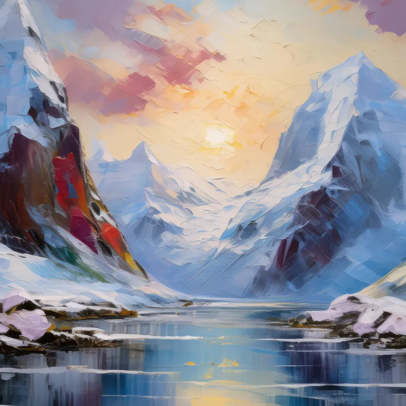 Painting: Frozen Fjord