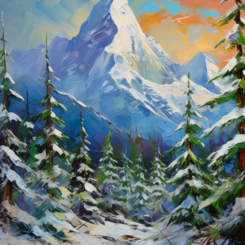 Painting: Frozen Forest