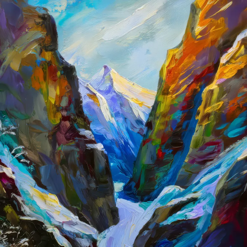 Painting: Frozen Mountain Pass