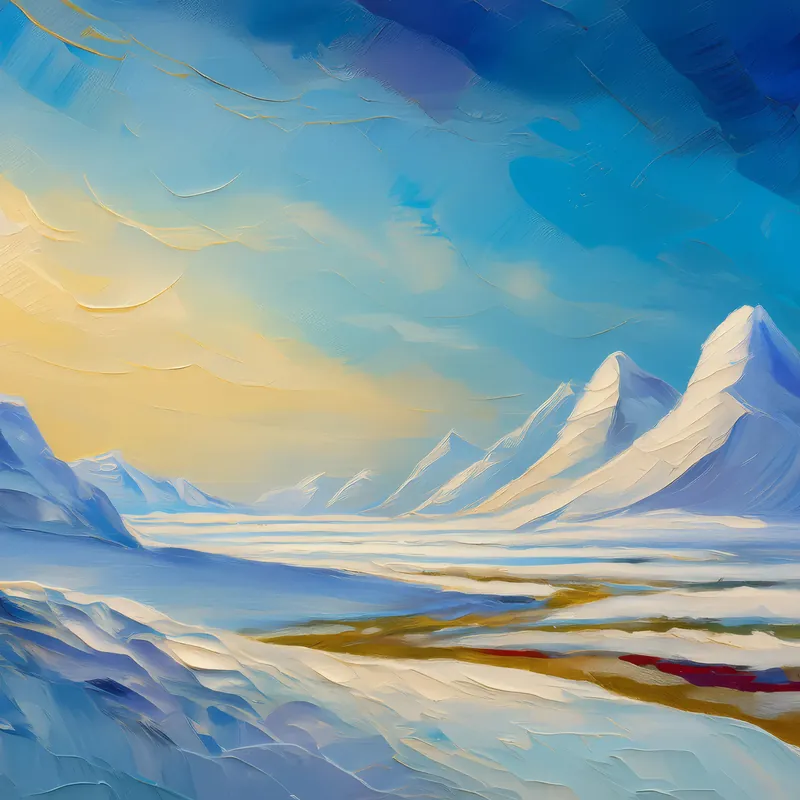 Painting: Frozen Polar Landscape