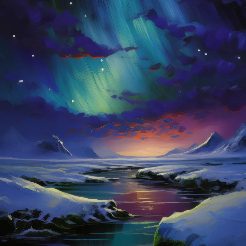Painting: Frozen Polar Night