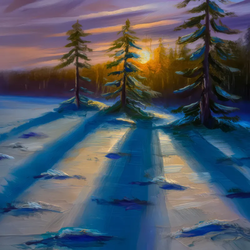 Painting: Ghostly Shadows on Boreal Sand