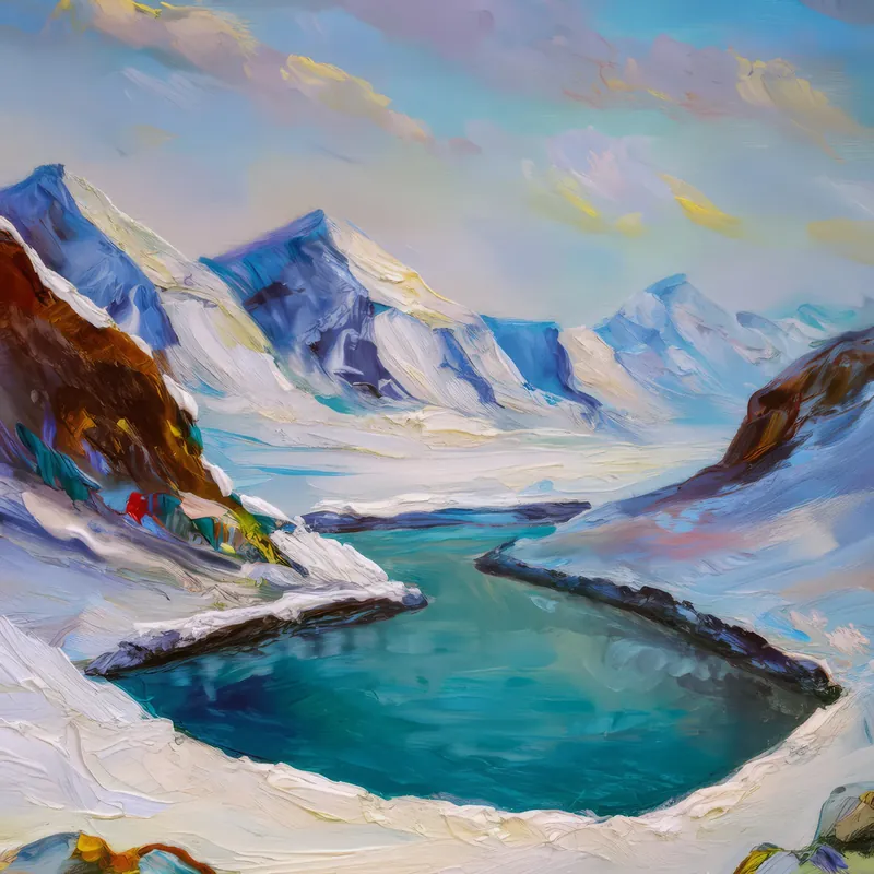 Painting: Glacial Desert Basin