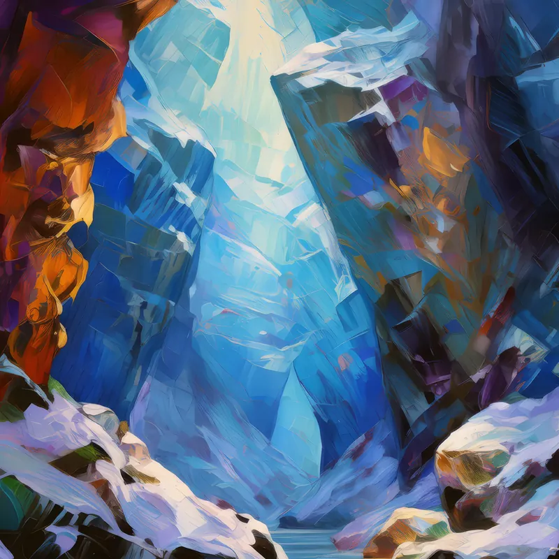 Painting: Glacial Ice Caverns