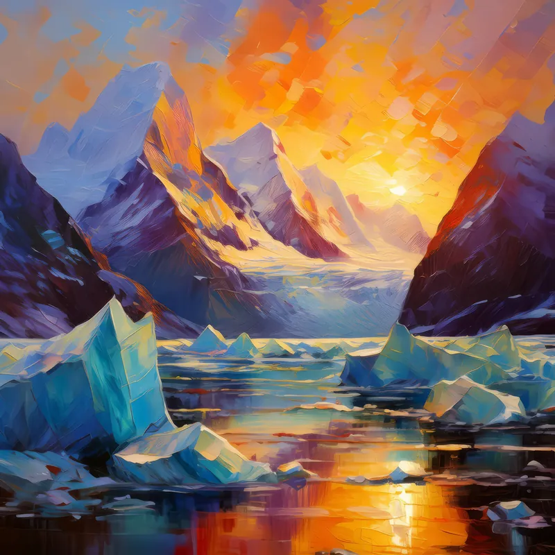 Painting: Glacial Ice Formations