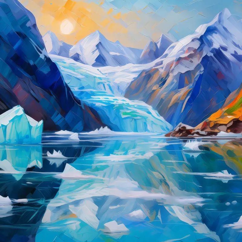 Painting: Glacial Waters of the Fjord