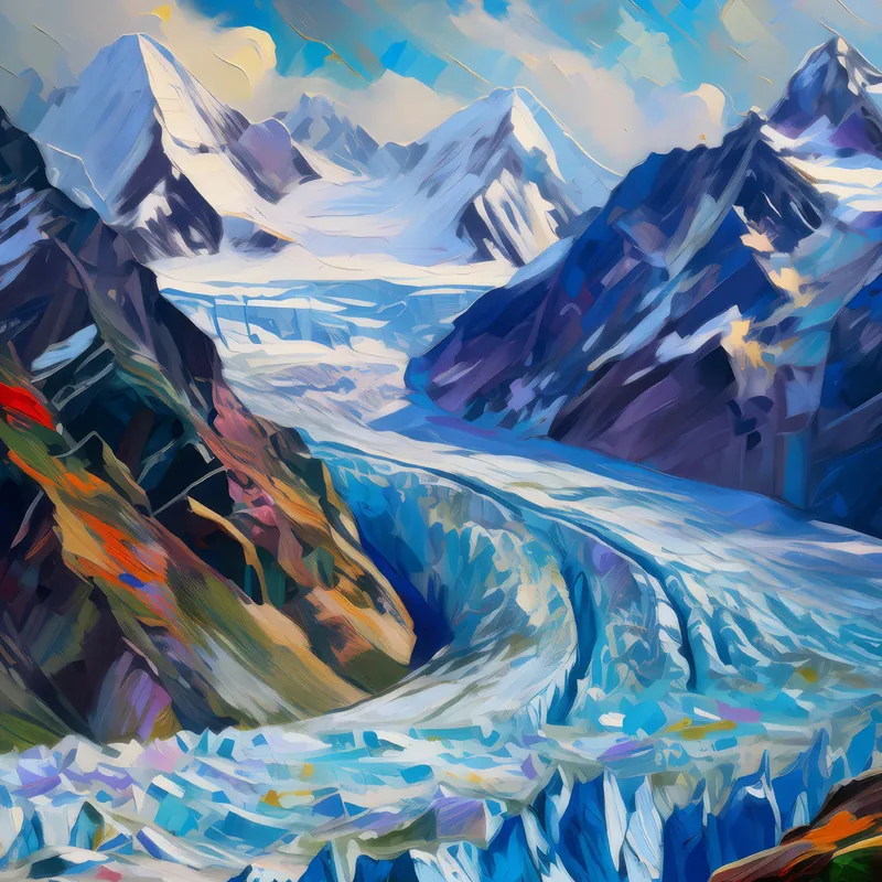 Painting: Glacier Panorama