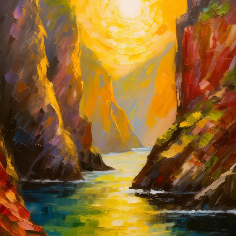 Painting: Golden Hour Chasm