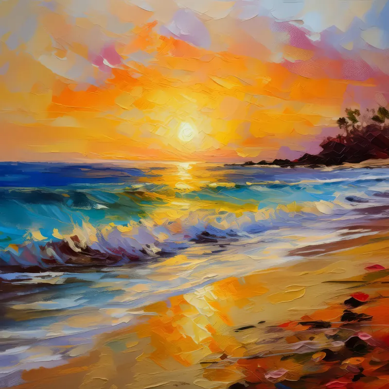 Painting: Golden Sands Sunset