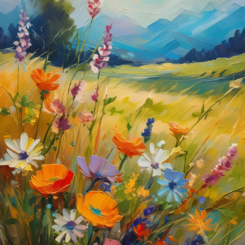 Painting: Grassland Wildflower Sonata