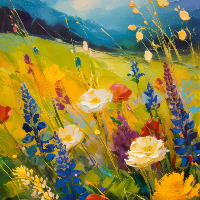 Painting: Grassland Wildflower Sonnet