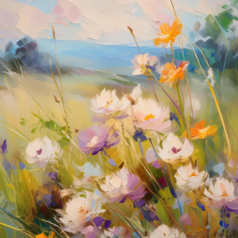 Painting: Grassland Wildflower Watercolor