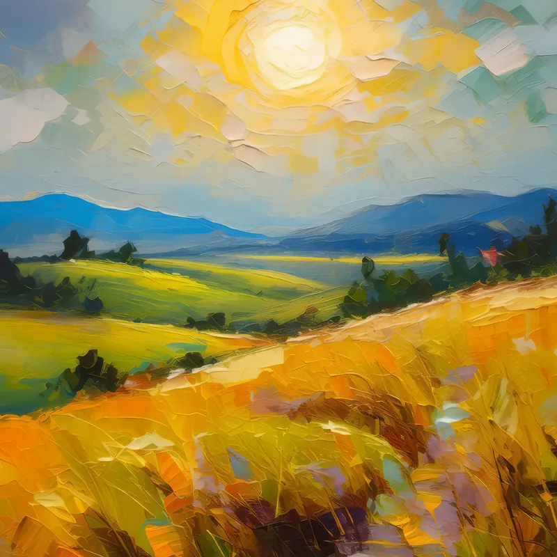 Painting: Grassland at High Noon