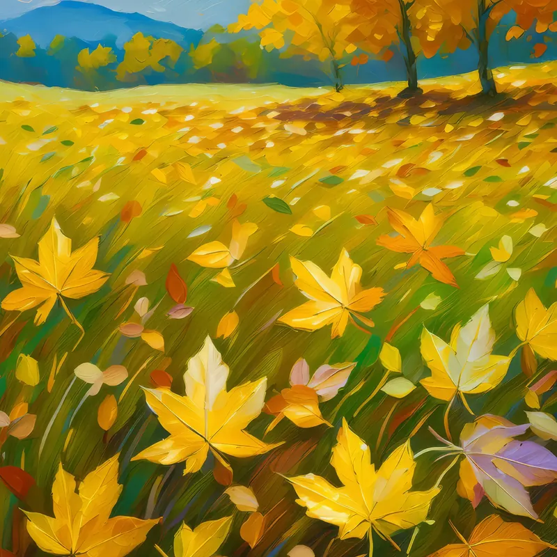 Painting: Grassland with Autumn Gold