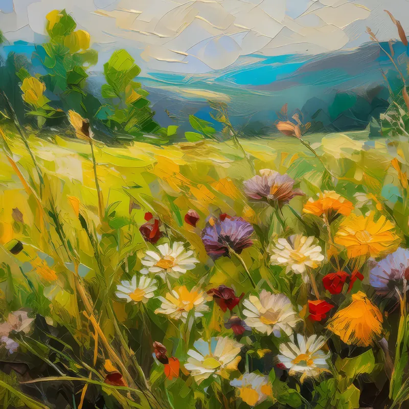 Painting: Grassland with Bountiful Harvest