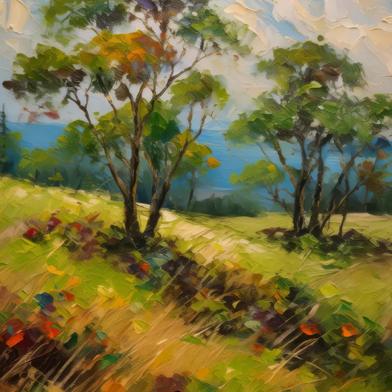Painting: Grassland with Scattered Trees