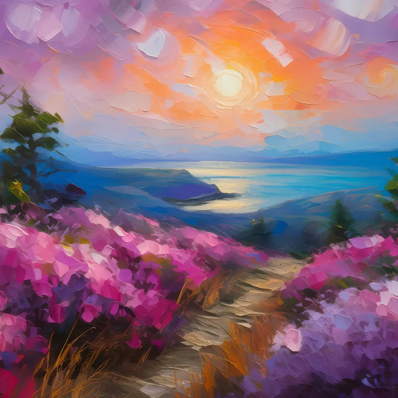 Painting: Heather in Full Bloom