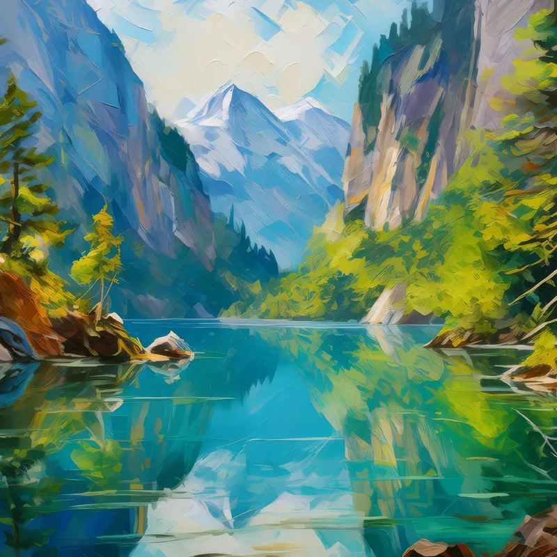 Painting: Hidden Alpine Lake