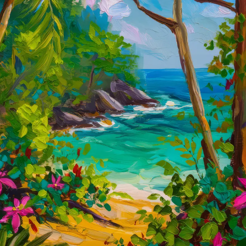 Painting: Hidden Beach Exploration